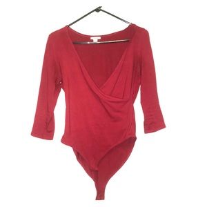 Red Long sleeve body suit